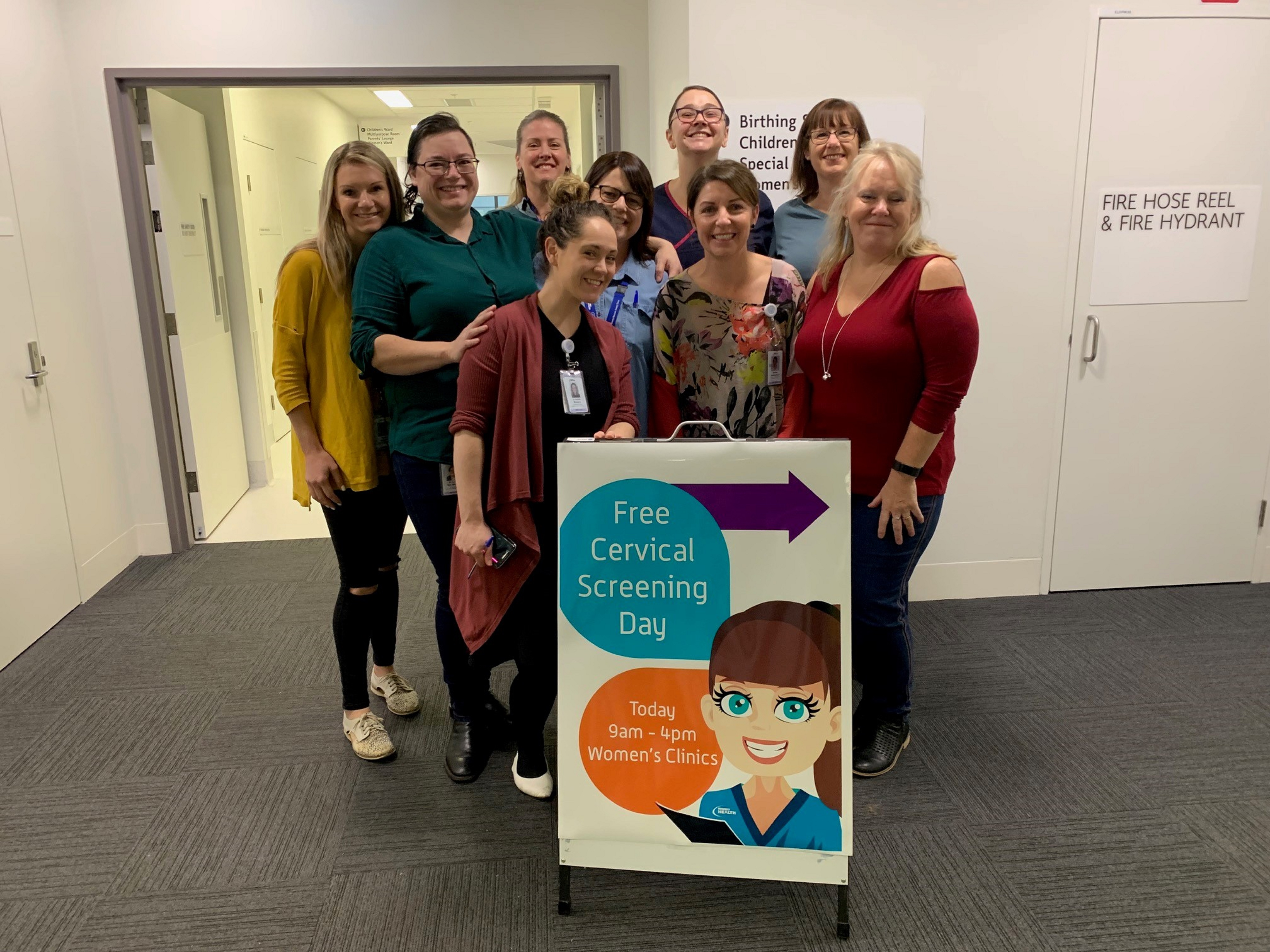 Bendigo Health staff volunteering to help deliver free cervical screening tests for women in the region.